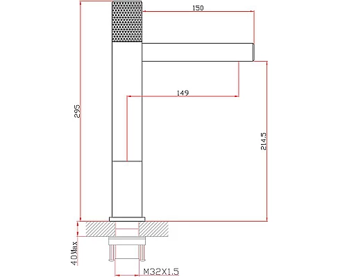 Купить Смеситель для раковины Bronze de Luxe Avantgarde 2030H Черный в магазине сантехники Santeh-Crystal.ru