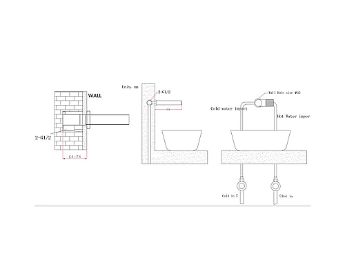 Приобрести Смеситель для раковины Bronze de Luxe Avantgarde 2021GB Бронзовый в магазине сантехники Santeh-Crystal.ru