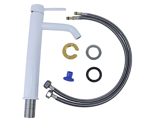 Приобрести Смеситель для раковины Bronze de Luxe Scandi 1452W Белый глянцевый в магазине сантехники Santeh-Crystal.ru