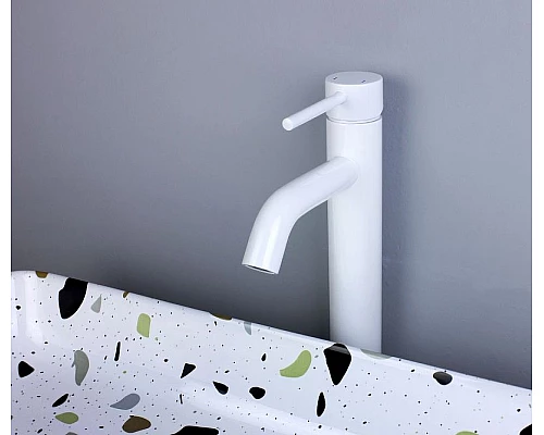 Приобрести Смеситель для раковины Bronze de Luxe Scandi 1452W Белый глянцевый в магазине сантехники Santeh-Crystal.ru