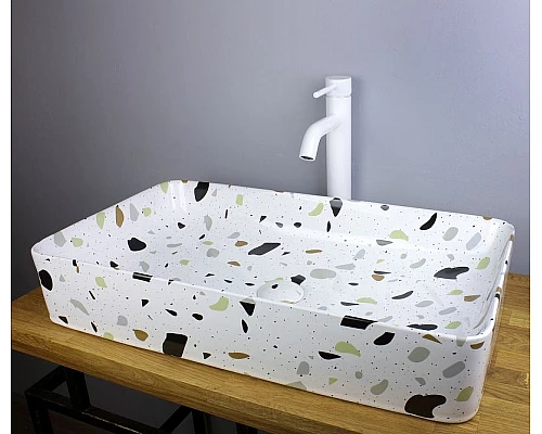 Приобрести Смеситель для раковины Bronze de Luxe Scandi 1452W Белый глянцевый в магазине сантехники Santeh-Crystal.ru