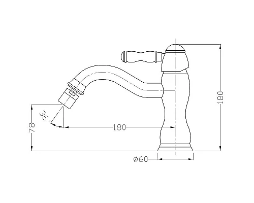Приобрести Смеситель для биде Bronze de Luxe Tiffany 1902BR Бронза в магазине сантехники Santeh-Crystal.ru