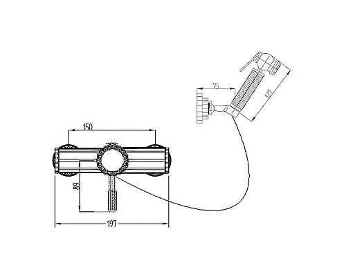 Купить Смеситель для душа Bronze de Luxe Windsor 10133 Бронза в магазине сантехники Santeh-Crystal.ru