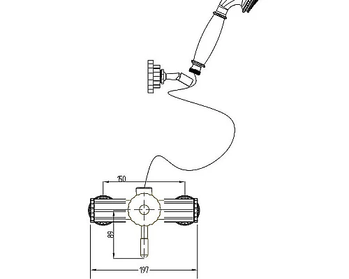 Заказать Смеситель для душа Bronze de Luxe Windsor 10123 Бронза в магазине сантехники Santeh-Crystal.ru