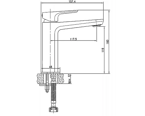 Приобрести Смеситель для раковины Cersanit Nature 63063 Хром в магазине сантехники Santeh-Crystal.ru