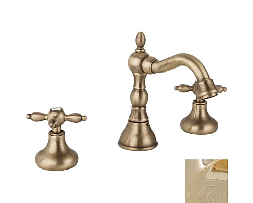 Заказать Смеситель для раковины Cezares Atlantis Nostalgia ATLANTIS-NOSTALGIA-BLS2-03/24 Золото 24 карата в магазине сантехники Santeh-Crystal.ru