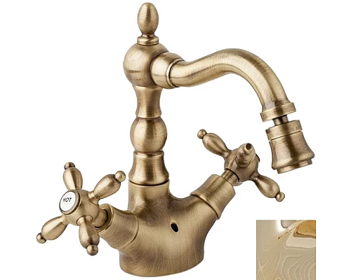 Купить Смеситель для биде Cezares Atlantis Nostalgia ATLANTIS-NOSTALGIA-BS2-03/24 Золото 24 карата в магазине сантехники Santeh-Crystal.ru