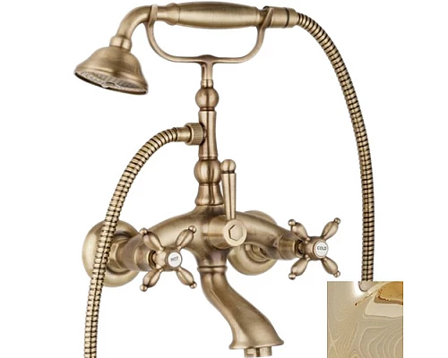 Приобрести Смеситель для ванны Cezares Atlantis Nostalgia ATLANTIS-NOSTALGIA-VD-03/24 Золото 24 карата в магазине сантехники Santeh-Crystal.ru
