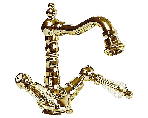 Приобрести Смеситель для биде Cezares Diamond DIAMOND-BS2-03/24-Sw Золото 24 карат в магазине сантехники Santeh-Crystal.ru