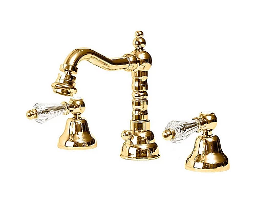 Купить Смеситель для биде Cezares Diamond DIAMOND-BBS2-03/24-Sw Золото 24 карат в магазине сантехники Santeh-Crystal.ru