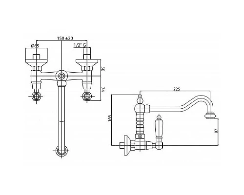 Заказать Смеситель для кухни Cezares Diamond DIAMOND-LLP-02-Sw Бронза в магазине сантехники Santeh-Crystal.ru