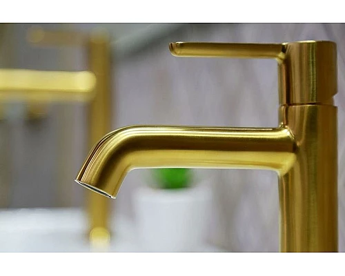 Купить Смеситель для раковины Cezares Eco ECO-LS-BORO-W0 Брашированное золото в магазине сантехники Santeh-Crystal.ru