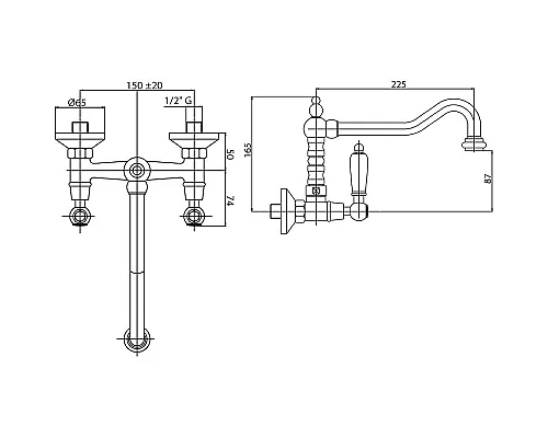 Купить Смеситель для кухни Cezares First-LLP-01-Bi Хром в магазине сантехники Santeh-Crystal.ru