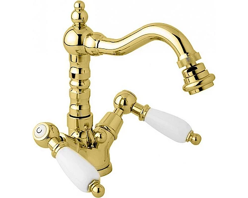 Приобрести Смеситель для биде Cezares First-BS2-03/24-Bi Золото 24 карат в магазине сантехники Santeh-Crystal.ru
