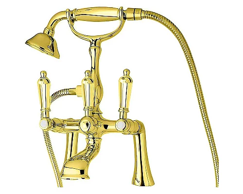 Заказать Смеситель на борт ванны Cezares FIRST-PBV-03/24-M Золото 24 карат в магазине сантехники Santeh-Crystal.ru