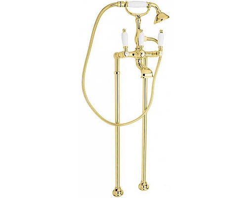 Приобрести Смеситель для ванны Cezares First VDP FIRST-VDP-03/24-Bi Золото 24 карат в магазине сантехники Santeh-Crystal.ru