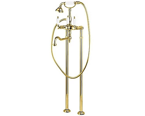 Заказать Смеситель для ванны Cezares First VDP2 FIRST-VDP2-03/24-Bi Золото 24 карат в магазине сантехники Santeh-Crystal.ru
