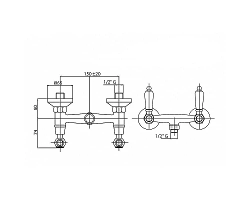 Заказать Смеситель для душа Cezares First FIRST-DS-01-M Хром в магазине сантехники Santeh-Crystal.ru