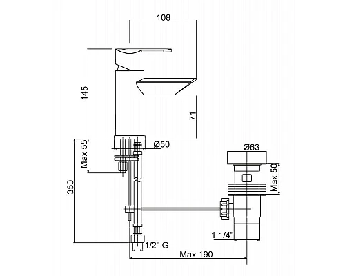 Купить Смеситель для биде Cezares Garda GARDA-BSM1-01-Cr Хром в магазине сантехники Santeh-Crystal.ru