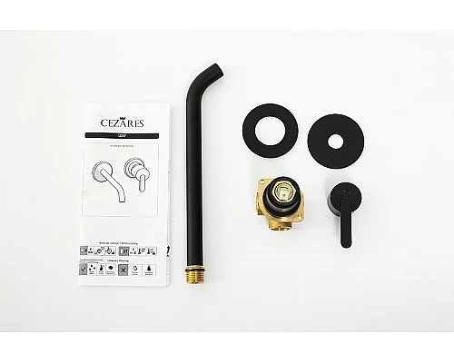 Купить Смеситель для раковины Cezares Leaf LEAF-BLI2-NOP Черный матовый в магазине сантехники Santeh-Crystal.ru