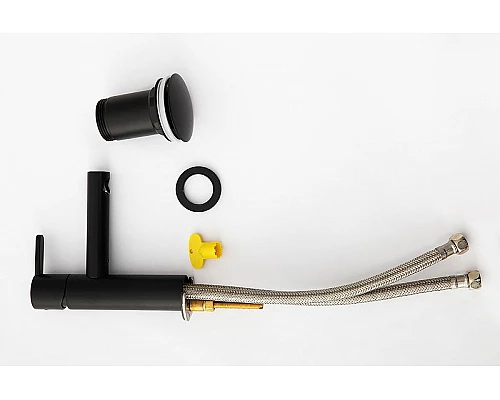 Приобрести Смеситель для раковины Cezares Leaf LEAF-LSM1-NOP Черный матовый в магазине сантехники Santeh-Crystal.ru