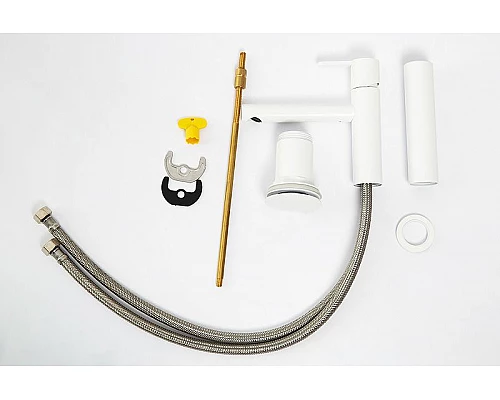 Купить Смеситель для раковины Cezares Leaf LEAF-LC1-BIO Белый матовый в магазине сантехники Santeh-Crystal.ru