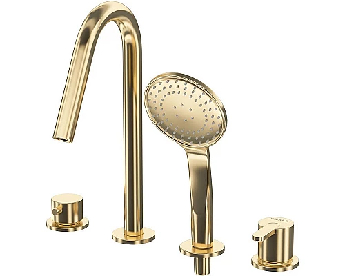 Купить Смеситель на борт ванны Cezares Leaf LEAF-BVDM4-SR Sunrise в магазине сантехники Santeh-Crystal.ru