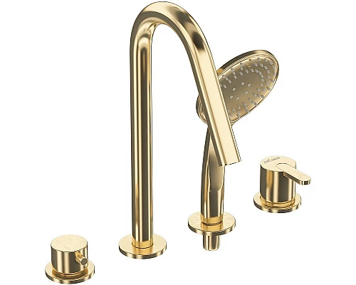 Купить Смеситель на борт ванны Cezares Leaf LEAF-BVDM4-SR Sunrise в магазине сантехники Santeh-Crystal.ru