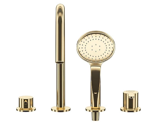 Купить Смеситель на борт ванны Cezares Leaf LEAF-BVDM4-SR Sunrise в магазине сантехники Santeh-Crystal.ru