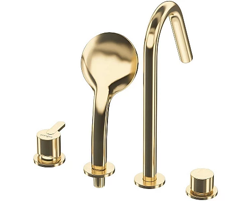 Купить Смеситель на борт ванны Cezares Leaf LEAF-BVDM4-SR Sunrise в магазине сантехники Santeh-Crystal.ru