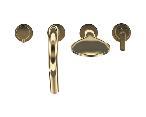 Купить Смеситель на борт ванны Cezares Leaf LEAF-BVDM4-SR Sunrise в магазине сантехники Santeh-Crystal.ru