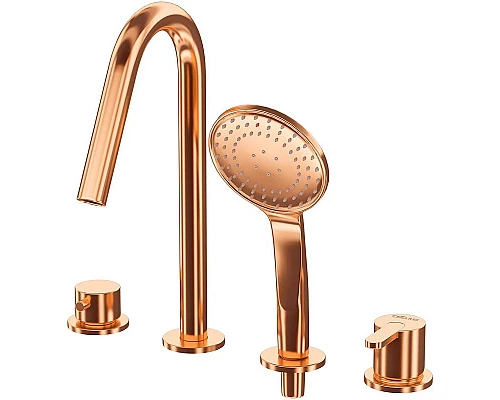 Заказать Смеситель на борт ванны Cezares Leaf LEAF-BVDM4-SS Sunset в магазине сантехники Santeh-Crystal.ru