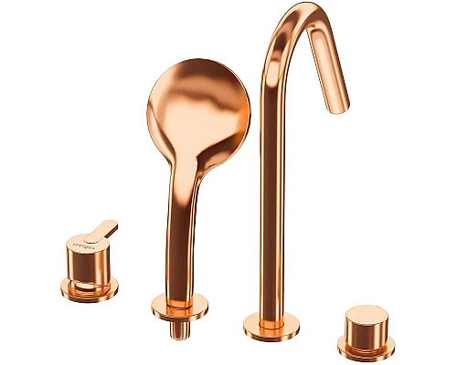 Заказать Смеситель на борт ванны Cezares Leaf LEAF-BVDM4-SS Sunset в магазине сантехники Santeh-Crystal.ru