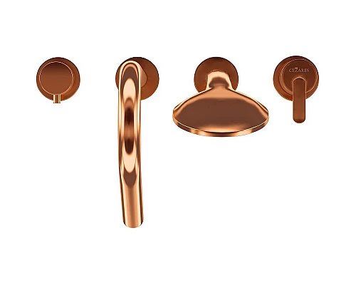 Заказать Смеситель на борт ванны Cezares Leaf LEAF-BVDM4-SS Sunset в магазине сантехники Santeh-Crystal.ru