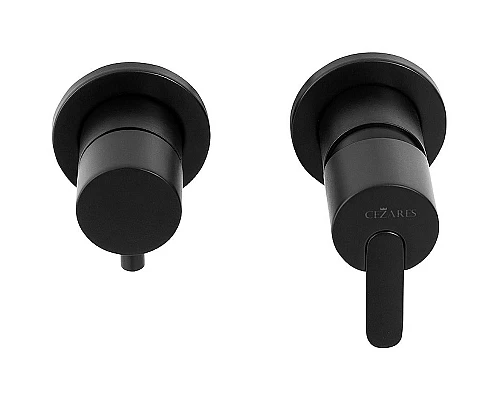 Купить Смеситель для душа Cezares Leaf LEAF-VDIM3-NOP Черный матовый в магазине сантехники Santeh-Crystal.ru