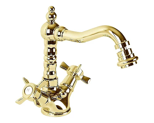 Заказать Смеситель для биде Cezares Lord-BS2-03/24 Золото 24 карат в магазине сантехники Santeh-Crystal.ru