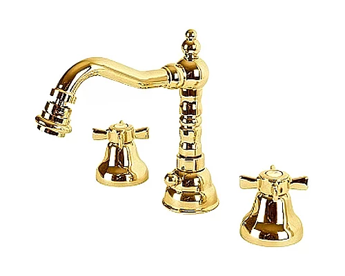Приобрести Смеситель для раковины Cezares Lord-BLS2-03/24 Золото 24 карат в магазине сантехники Santeh-Crystal.ru