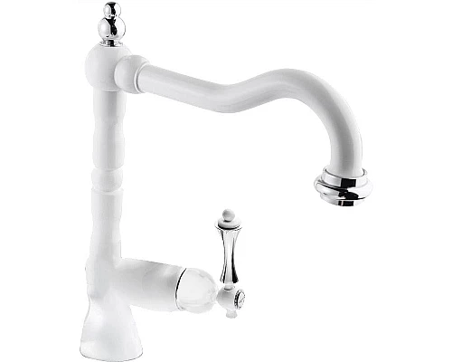 Приобрести Смеситель для раковины Cezares MARGOT-LSM2-BIO Белый матовый в магазине сантехники Santeh-Crystal.ru