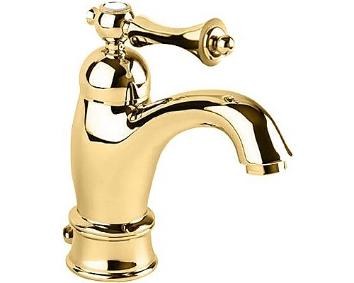 Купить Смеситель для раковины Cezares Margot MARGOT-LSM1-A-03/24-M Золото 24 карат в магазине сантехники Santeh-Crystal.ru