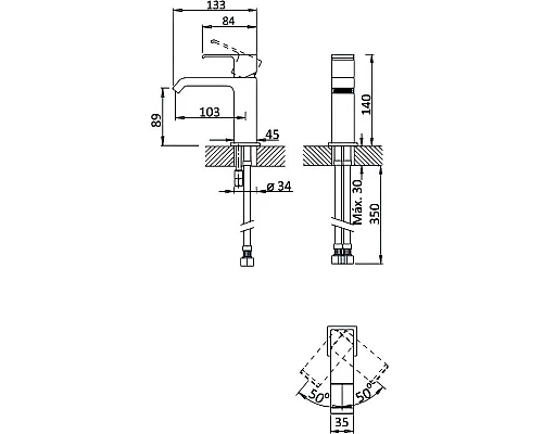 Приобрести Смеситель для раковины Cezares Porta-LS1-BIO Белый матовый в магазине сантехники Santeh-Crystal.ru
