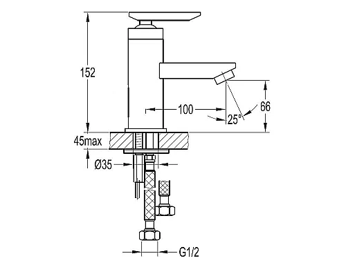 Купить Смеситель для раковины Cezares Siesta SIESTA-F-LS-01-W0 Хром в магазине сантехники Santeh-Crystal.ru