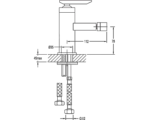 Смеситель для биде Cezares Siesta SIESTA-F-BS-01-W0 Хром