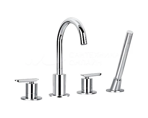 Приобрести Смеситель на борт ванны Cezares SIESTA-F-BVD4-01 Хром в магазине сантехники Santeh-Crystal.ru