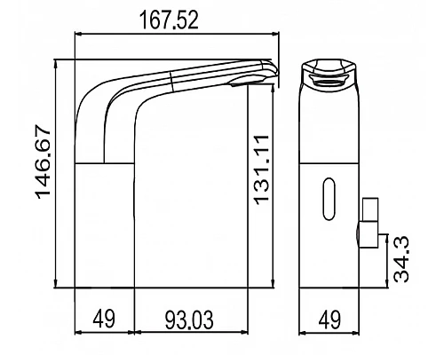 Приобрести Смеситель для раковины Cezares Vague VAGUE-ELS-03-W0 Золото в магазине сантехники Santeh-Crystal.ru