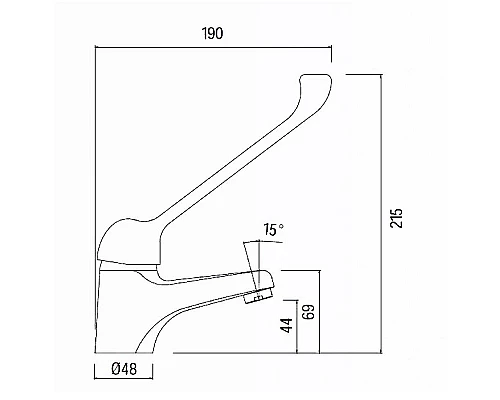 Заказать Смеситель для раковины Creavit Home HM1105 Хром в магазине сантехники Santeh-Crystal.ru