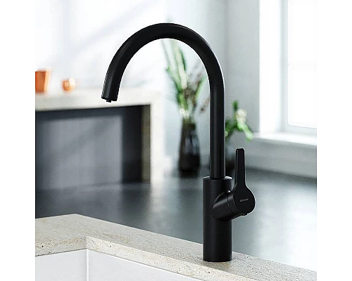 Приобрести Смеситель для кухни Damixa Eclipse 310721300 Черный матовый в магазине сантехники Santeh-Crystal.ru