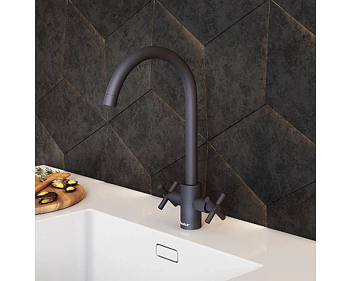 Приобрести Смеситель для кухни Damixa RedBlu Neo Classic 240000000 Черный в магазине сантехники Santeh-Crystal.ru