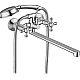 Приобрести Смеситель для ванны Damixa Retro 239500000 универсальный Хром в магазине сантехники Santeh-Crystal.ru