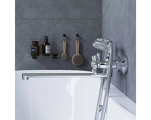 Приобрести Смеситель для ванны Damixa Retro 239500000 универсальный Хром в магазине сантехники Santeh-Crystal.ru