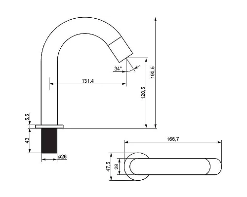 Заказать Смеситель для раковины Damixa Scandinavian Pure 360290000 Хром в магазине сантехники Santeh-Crystal.ru